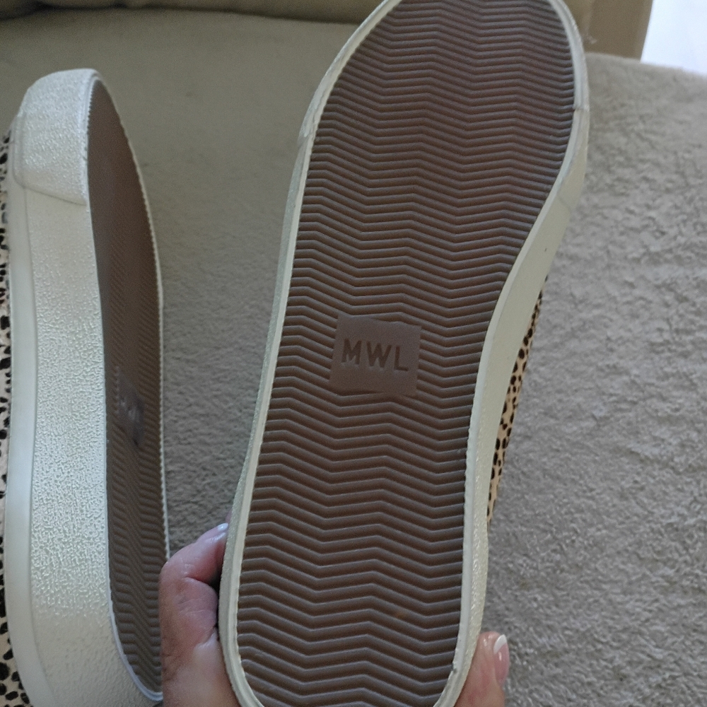 NWT Madewell Leopard Print Calf Hair High-Top Sneakers Women8.5/Men 7size. - Picture 7 of 10